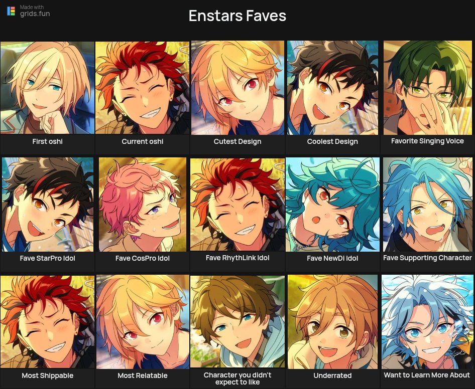hoppinhype's tweet photo. made my own enstars grids thing cause the other one going around didnt look complete to me wwwwww

link: https://t.co/ahhoX3oKvw https://t.co/fqxLfEMDv0