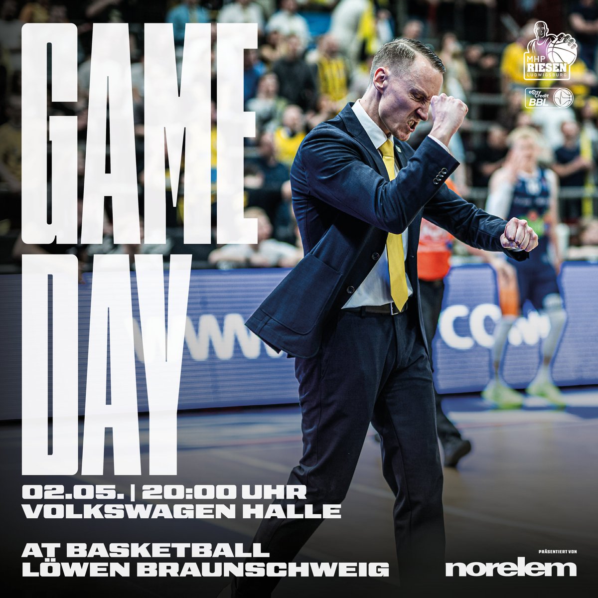 MHP_RIESEN's tweet photo. Rein in den Mai, auf zum nächsten Meilenstein: Die Postseason-Qualifikation ist das heutige und 𝙣ä𝙘𝙝𝙨𝙩𝙚 𝙀𝙩𝙖𝙥𝙥𝙚𝙣𝙯𝙞𝙚𝙡.

📸: Sascha Walther | #BRALUD https://t.co/quS7WHyZbZ