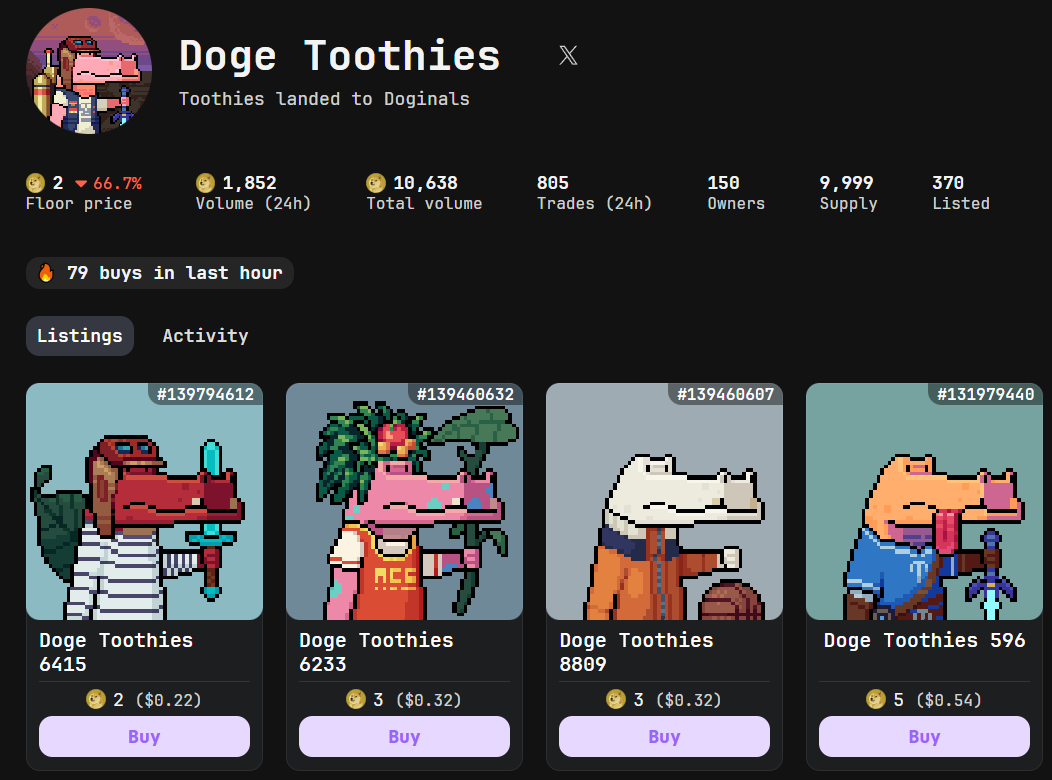 Doge Toothies tweet media