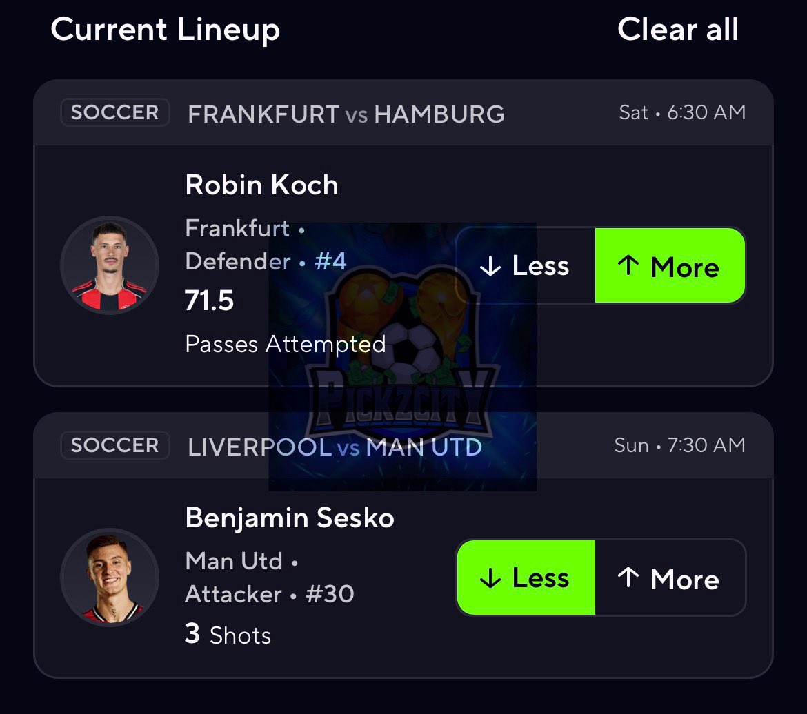 pickzcity's tweet image. 3x✅

Weekend Futty⚽️

#GamblingX | #PrizePicks | #Soccer 

LIKE=TAIL🖤