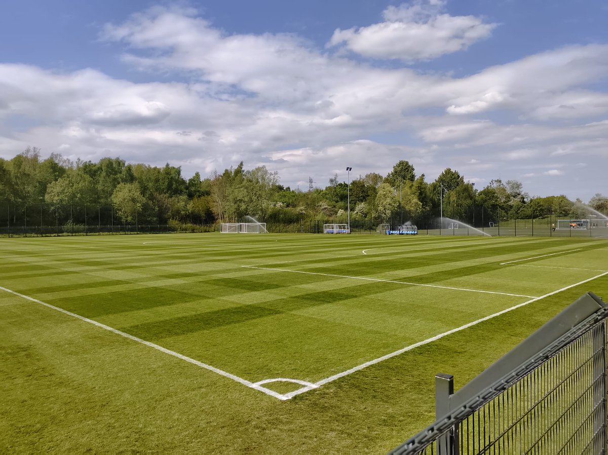 Gazsimmo's tweet photo. One last game on the match pitch before its taken up next week,been a long tiring season but well worth the effort,fantastic work by everyone #PUSB💙🌱 https://t.co/aPv34j5P7w