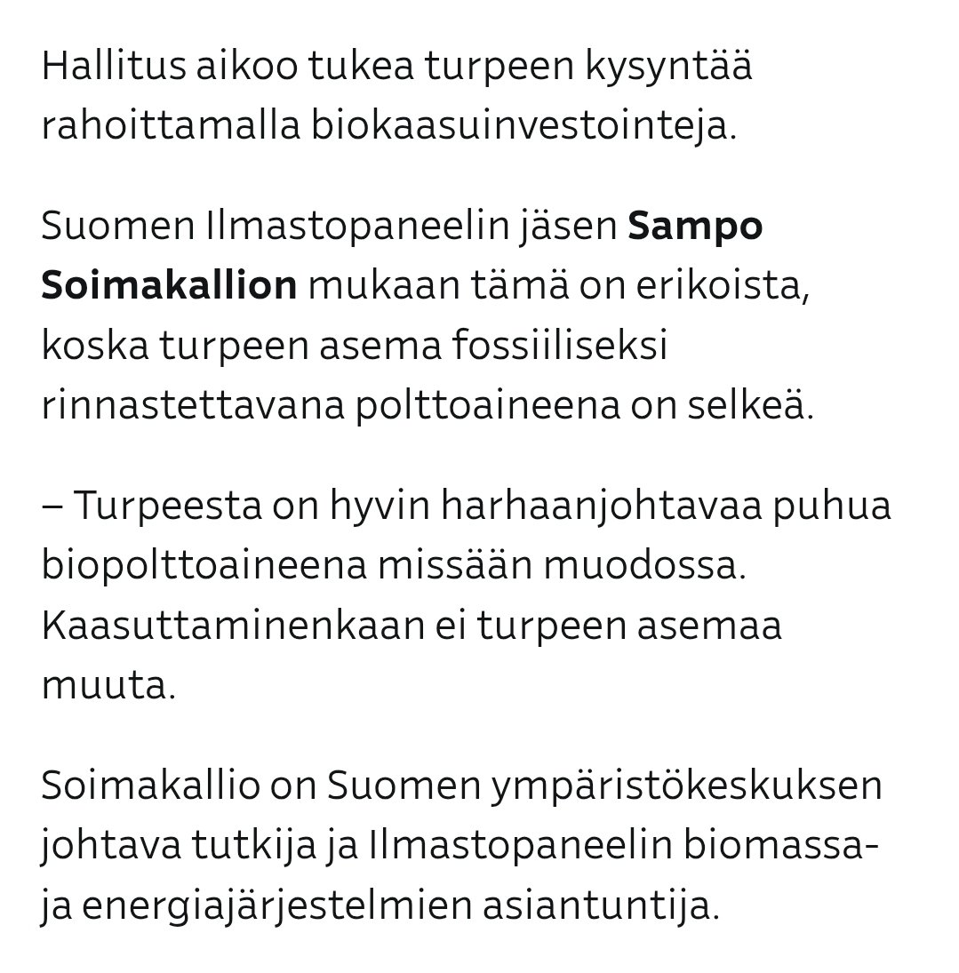 LGXtwiit's tweet image. Tulkaa nyt pois sieltä sähläämästä @PetteriOrpo @ir_rkp @SakariPuisto #kokoomus #persut 

#Orpo #Purra antaa turvehuuruissaan rahaa kaasuturbiineihin, joihin #turve ei sovellu ja puhuu turpeesta biopolttoaineena, jota se ei ole.

yle.fi/a/74-20222922