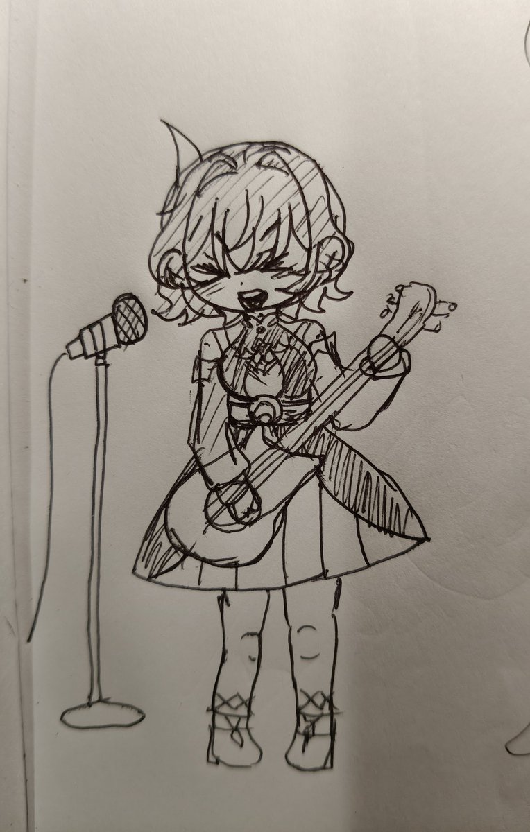 Daily_Tholinds's tweet photo. Tholindis but she has a guitar except I don't know how to draw a guitar without reference https://t.co/wAxukeDwJ8