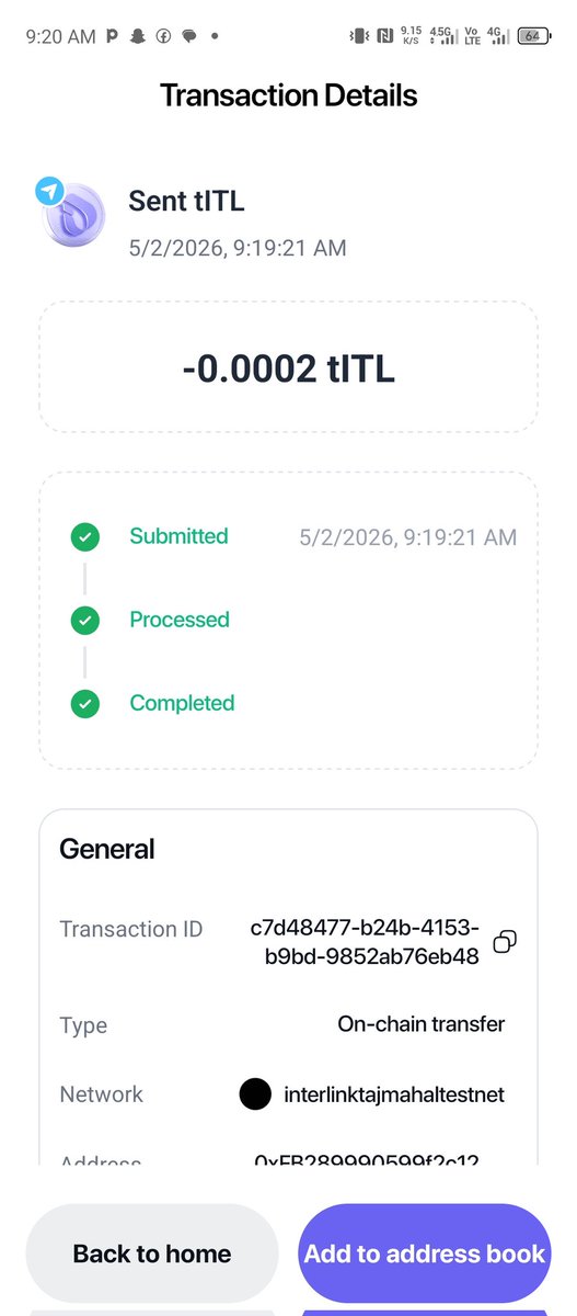 YahuzaI51625's tweet image. TAJ MAHAL TESTNET 
I was surprised about tITL speed up when I sent 0.0002 to my friend @VyxCrypto629
Good morning #interlink #itlg #itl #itlx