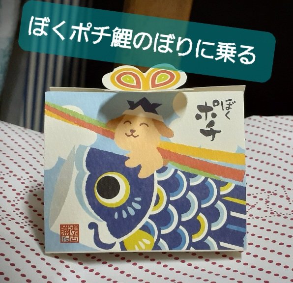 JvIris's tweet photo. お誕生日に 【ぼくポチ】をいただきました
なんかかわいい! 
5月なので、🎏に乗ってます https://t.co/5NcyAxT5Ou