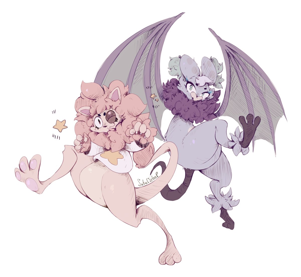 SatellitePNDL's tweet photo. silly autumn duo
[#ocs, #bat, #lion] https://t.co/OBhUwIBg78
