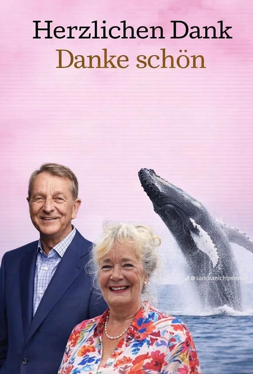 MelanieHebe's tweet image. DANKE 🐋 
Die private Rettungsaktion für den in der Ostsee gestrandeten Buckelwal #Timmy (April/Mai 2026) wird von Walter Gunz, dem Mitgründer von Media Markt, und der Pferdesport-Unternehmerin Karin Walter-Mommert finanziert. Sie sind die Geldgeber für die weltweit beispiellose