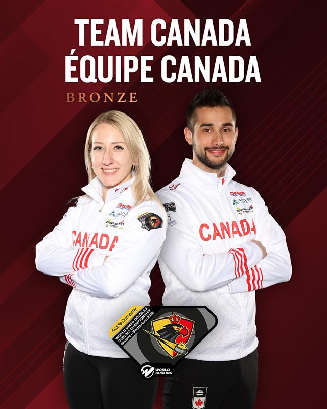 BRONZE FOR CANADA!!! Congratulations to Kadriana and Colton Lott (<a href="/TeamLottLott/">Team Lott/Lott</a>) on winning the bronze medal at the 2026 World Mixed Doubles Curling Championship! 🥉🇨🇦

#WMDCC