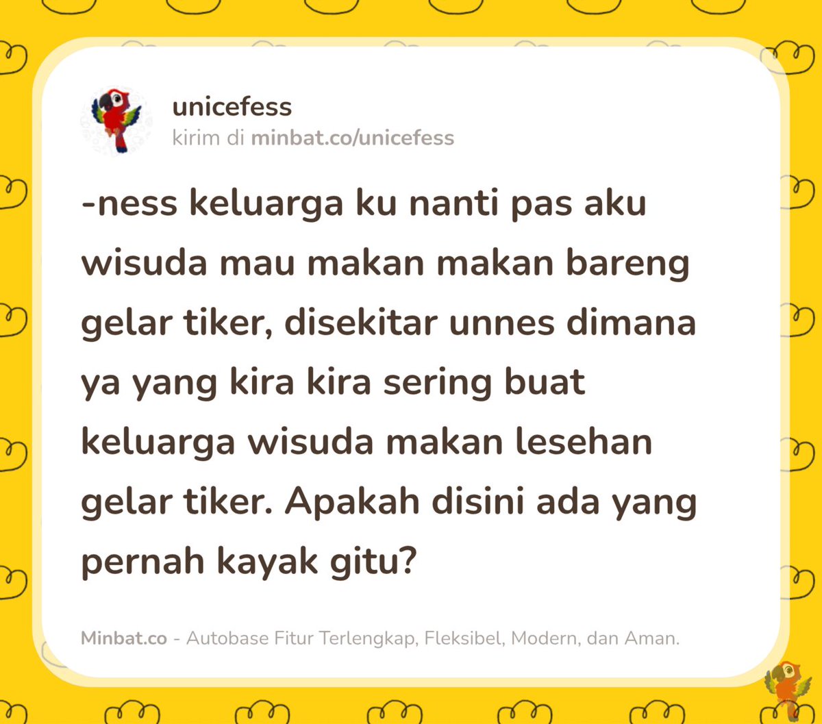 UNNES MENFESS🍌 tweet media