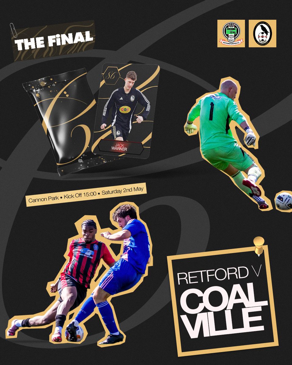 CoalvilleTownFC's tweet photo. ⚫⚪ MATCHDAY | PLAY-OFF FINAL ⚫⚪

Today is the big one.

Get yourselves over to @RetfordUnited and make yourselves heard one last time this season.

#UpTheRavens https://t.co/dgOs3uG4Pn