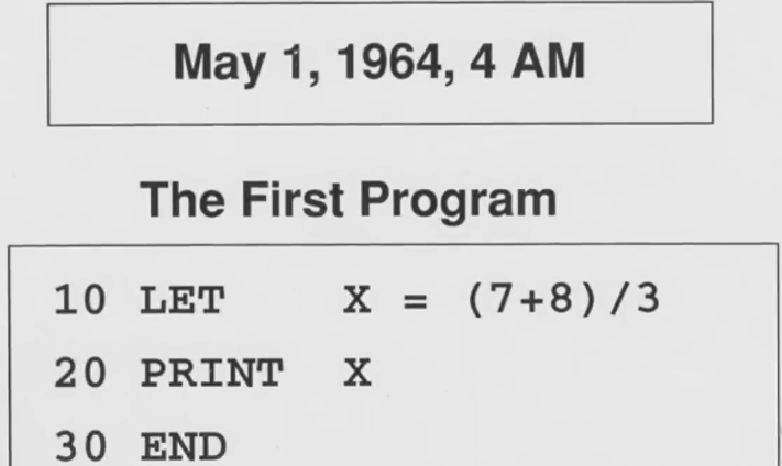 diletante_pro's tweet image. Un 1 de Mayo de 1964 se ejecutó en la Univ. Dartmouth el primer programa en #BASIC, el lenguaje que 'popularizó la programación.
No tenía el prestigio de 'C', pero fue una herramienta de entrada de muchísima gente a la Informática (1/2)

youtu.be/gxo9LVIgOiI?si…