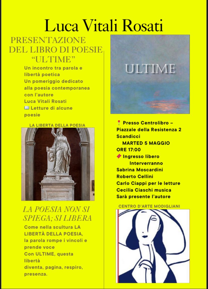 cecisplendor67's tweet photo. Vi aspetto martedì 05/05 per la presentazione di questo interessante libro di poesie di Luca Vitali Rosati! #poesie #scrittori #evento #presentazionelibro #lucavitalirosati https://t.co/uyPG6UrqgK