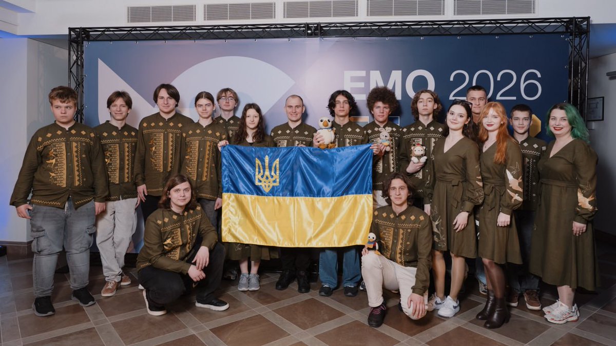 Gerashchenko_en's tweet photo. Ukrainian students win the first European Mathematical Olympiad!

Two teams from Ukraine - the senior and junior divisions - participated in the competition. In total, the 12 participants secured 8 medals: 3 gold and 5 bronze. Overall, the event featured 124 representatives from 19 countries.

The Olympiad was organized for the first time through the initiative of Ukraine and Lithuania, with the participation of educational communities and international partners.