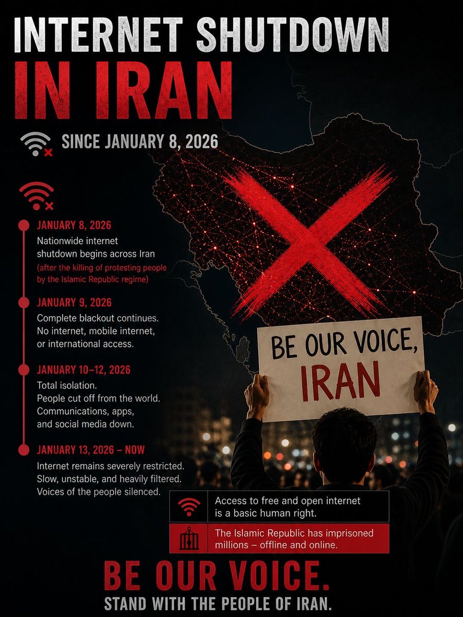 semagoll's tweet image. Be the voice of Iranian people.

#DigitalBlackOutIran
#FreeIran
#KingRezaPahlavi