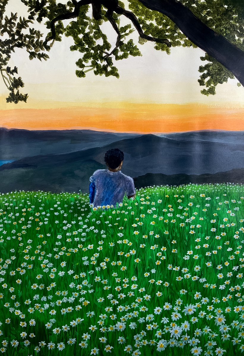“AT THE END OF THE DAY” 2026
Acrylic and Oil Pastel on paper 42 x 60 cm