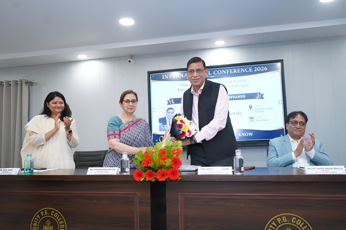 UnityPGLawColl1's tweet photo. The conference commenced with Dr. Faizan Mustafa’s inspiring keynote. Technical sessions on governance, technology, law, education, and global development fostered scholarly exchange, innovative ideas, &amp; insightful discussions among eminent experts, researchers, and participants. https://t.co/e7qcPUZ0Bn
