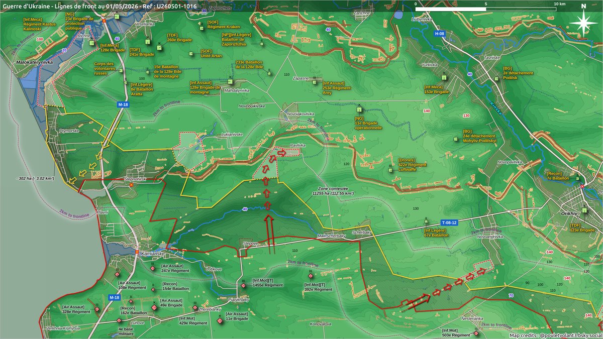 Pouletvolant3's tweet image. 2/2 Guerre d'Ukraine | 01/05/26

Secteurs :
🌐 Huliaipole🔹U260501-1013
🌐 Kamianske-Orikhiv🔹U260501-1016

#UkraineRussianWar #GuerreEnUkraine