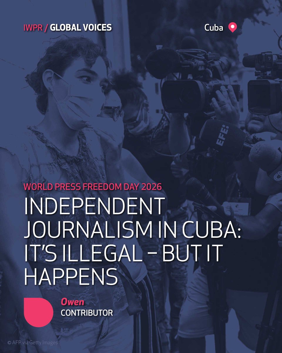 IWPR's tweet photo. “My family knows that at any moment, for any reason, I could be arrested.”
#WPFD #WPFD2026 #Cuba https://t.co/HsiNgveP6B