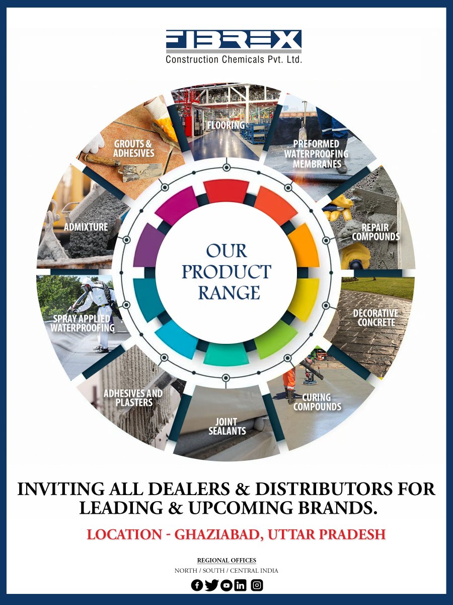 ChemicalsFibrex's tweet image. Invite all India dealers &amp;amp; distributors for leading &amp;amp; upcoming brands.
.
.
For more information, ask the Expert at +91 129 4081412
Visit: fibrexchem.com
Call us today at 9311197413
#Fibrex Construction Chemicals
.
.
#fibrexconstruction #architecture #construction