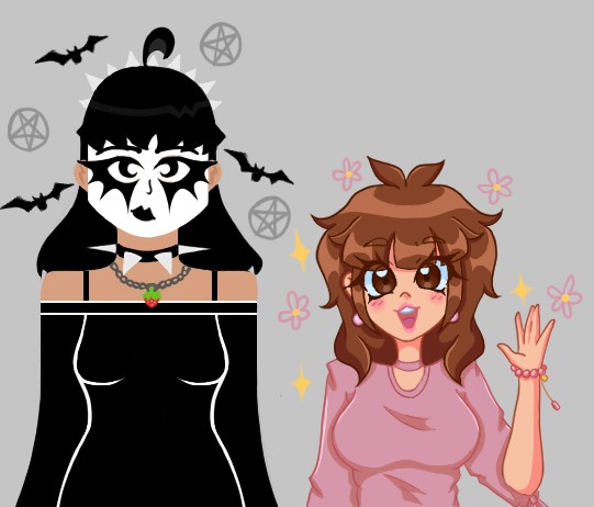 Dannaladona_95's tweet image. Así es, nuestros estilos son muy opuestos jaja ✨ así que tomamos esa imagen de referencia para dibujarnos a nosotras mismas 

(Es mi primera colaboración en dibujo 😭✨)

@_blossom_slvt_ gracias por aceptar, es un honor dibujar a tu lado 🖤✨

#digitart #artist #draw #drawing