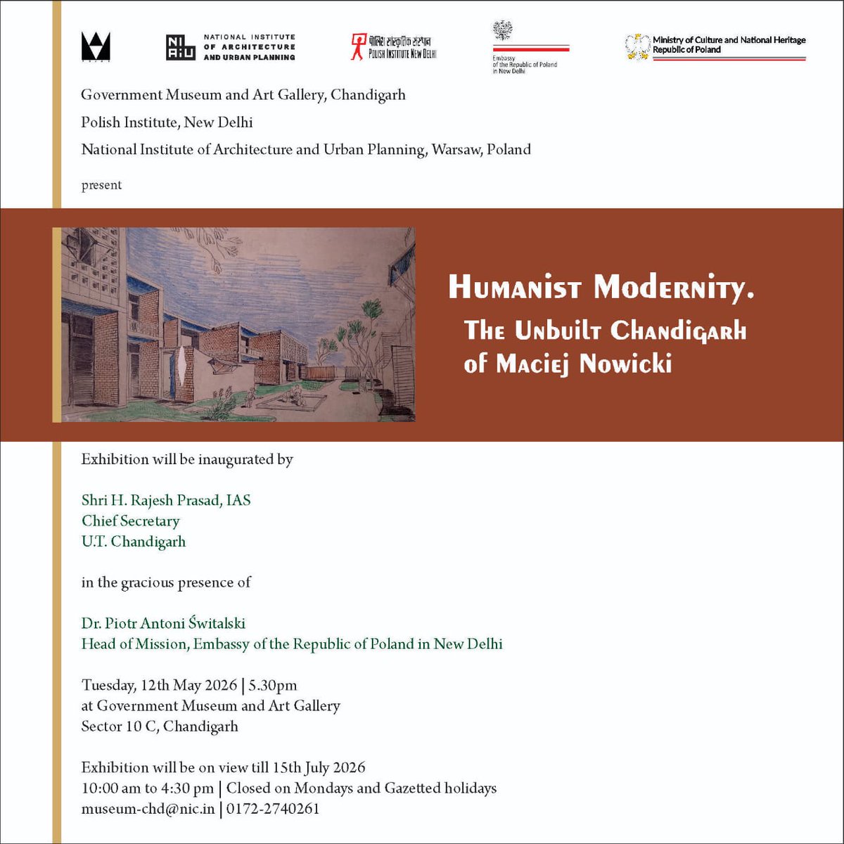 museumchd's tweet photo. Join us for our upcoming exhibition "Humanist Modernity - The Unbuilt Chandigarh of Maciej Nowicki" where we pay tribute to, and look back on the architect's work and legacy, along with his vision for Chandigarh.
@NIAiU_pl @PLinIndia https://t.co/dg5WLcuJMu