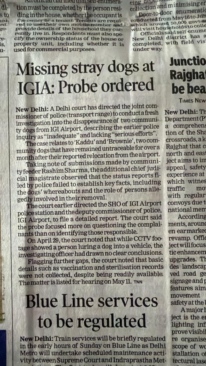 Shocking disparity in the Kaddu &amp; Brownie case:
➡️ Caregivers/complainants made to complete a detailed 6-page questionnaire
➡️ JK Contractors submitted just a 2-line response
One month later—despite the presence of thousands of CCTV cameras at a high-security zone like IGI