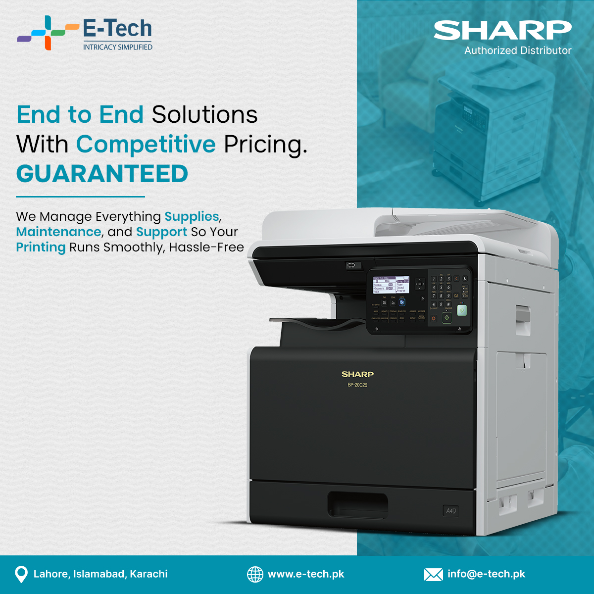 etech_07's tweet image. Simplify your printing with ETech. From supplies to maintenance and support, we deliver end-to-end solutions with guaranteed value.
#ETech #PrintingSolutions #OfficeSolutions #BusinessEfficiency #SmartOffice #PrintManagement #OfficeTech #WorkSmart #Productivity #TechSolutions