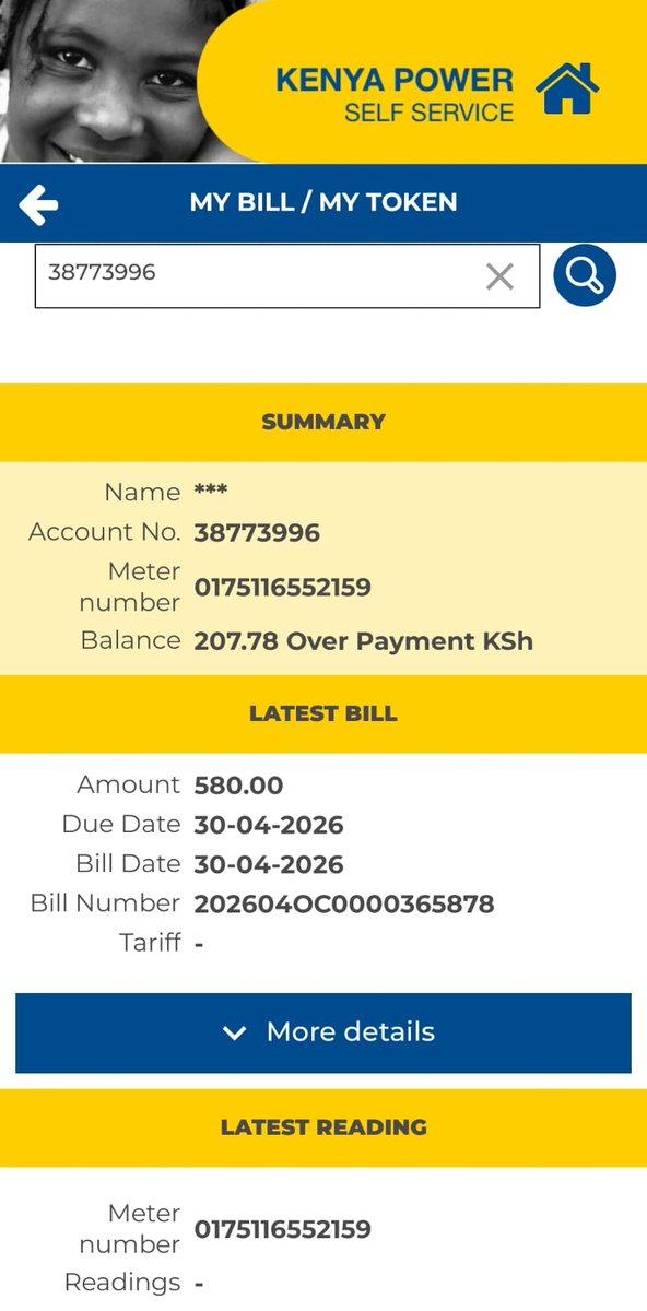 Agnuki1's tweet photo. @KenyaPower_Care  I have a new Smart meter which I acquired in April as a replacement after my business was gutted by fire into ashes. I was billed for Ksh.17,400/= for the meter, which I never knew about and it was disconnected on Thursday 30th April. https://t.co/MEw5YZIxwd