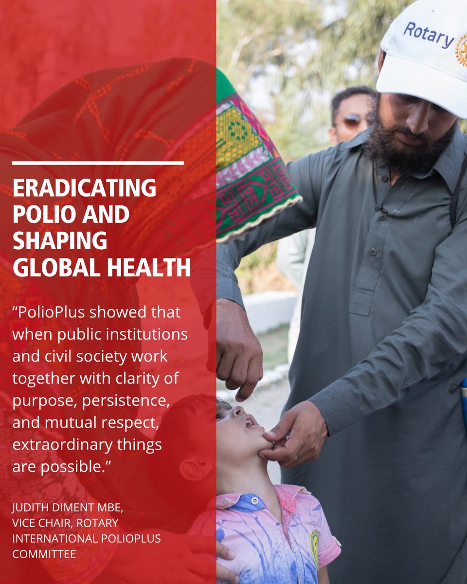 RotaryGBI's tweet photo. #PolioPlus showed that public institutions and civil society, united in purpose, can achieve extraordinary things.🌍🤝

Read Judith Diment’s insights on efforts to #EndPolio in Rotary Magazine : https://t.co/vGAdfOdkvZ

#PolioEradication #GlobalHealth  #RotaryInternational https://t.co/teDXZKrHLU