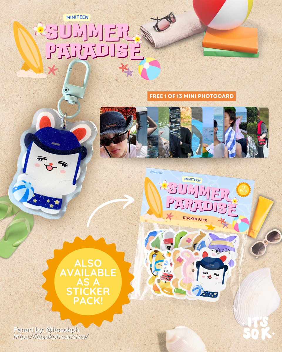 𝗜𝘁'𝘀 𝗦𝗼 𝗞 𝗖𝗔𝗙 𝟮𝟬𝟮𝟲 𝗖𝗮𝘁𝗮𝗹𝗼𝗴
[Product Highlight]
˖°𓇼🌊⋆🐚🫧

Seventeen Miniteen Summer Paradise

🧧pre-order: 05.01 to 05.15
🥢pick-up: 05.17
🥡shipping: 05.20

PO here: form.jotform.com/itssokph/CAF20…

Note: As per CAF rules, POs are not qualified for stamp rally.