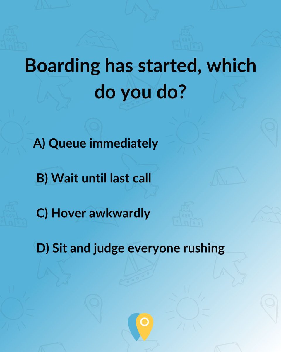 Suntransfers's tweet image. Has to be D, right? 😂

#travel #questions #flight