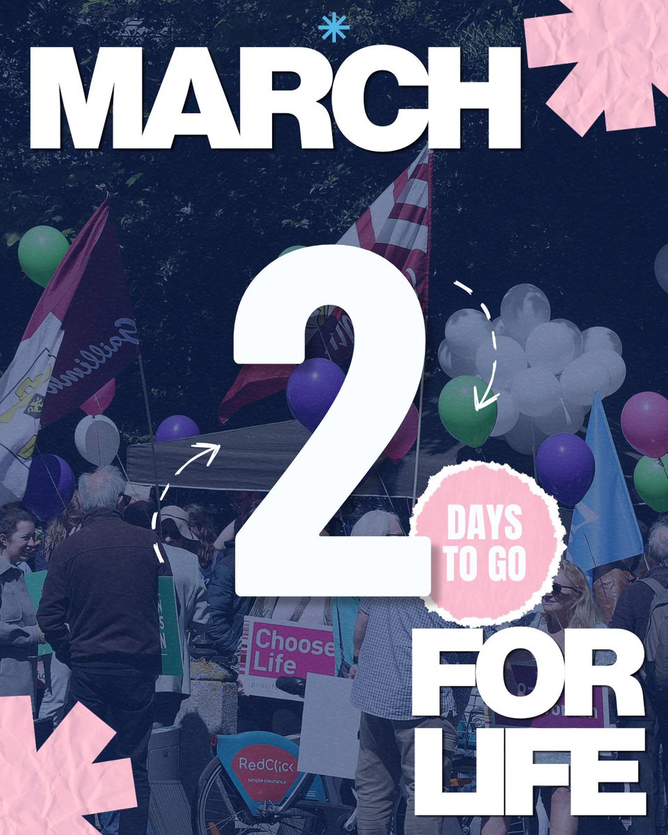 prolifecampaign's tweet image. ⭐ 2 DAYS TO GO ⭐

🗓️ Date: Bank Holiday Monday, 4th May 2026
🕑 Time: March begins at 2pm
📍Location: Dublin city centre
➡️ Route: From Newman University Church, St Stephen’s Green, to Leinster House

Join us as we march from St. Stephen's Green to the Dáil! 💪
#ProLife