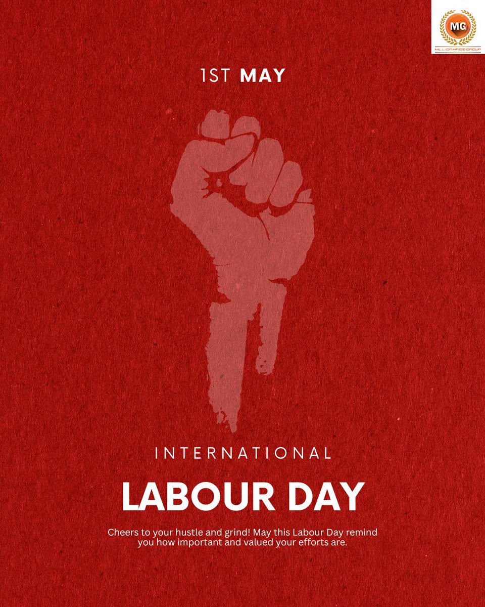 millionair62871's tweet image. Saluting the hard work, dedication, and hustle that builds dreams 💪
Happy Labour Day!
.
.
.
.
#LabourDay #InternationalLabourDay #HardWorkPaysOff #Hustle #RespectWorkers #WorkEthic #SuccessMindset #MillionairesGroup #keepgrinding