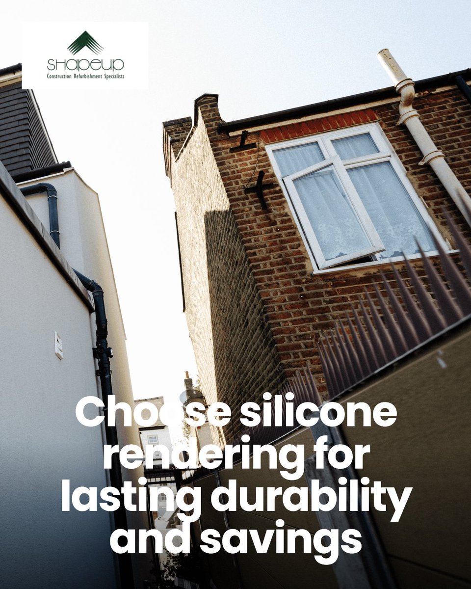 ShapeUpEWI's tweet image. Quality materials in silicone rendering mean better durability, improved insulation, a smooth finish, and long-term savings. Choose materials that last and perform. #EnergyEfficiency #ShapeUpConstructions #SiliconeRendering #Rendering