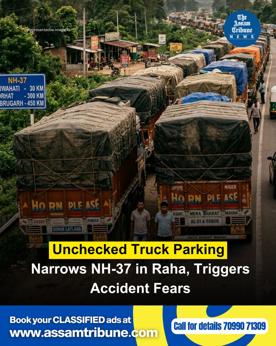 assamtribuneoff's tweet image. At the time when illegally parked vehicles on roads have taken several lives, the authorities responsible for monitoring such irregularities on the highway appear to be in a lull.

Read more: assamtribune.com/assam/unchecke…

#highway #TheAssamTribune