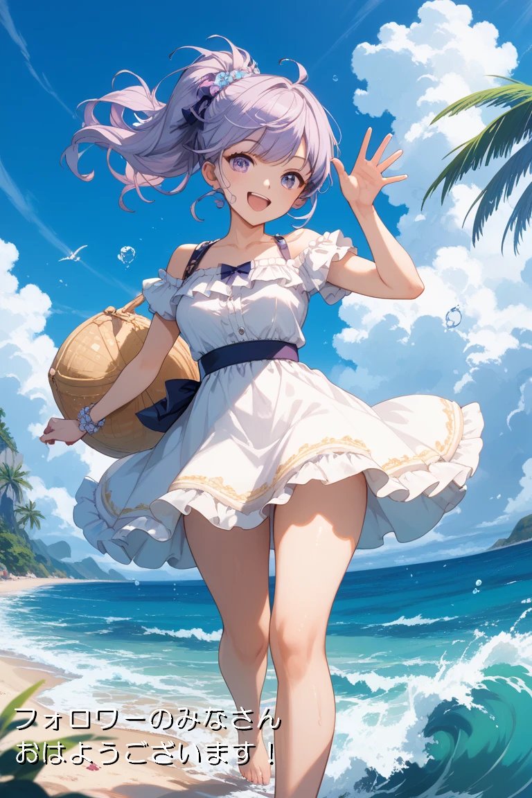 おはようございます♡ 朝の癒やしイラストをお届けします（ Made with