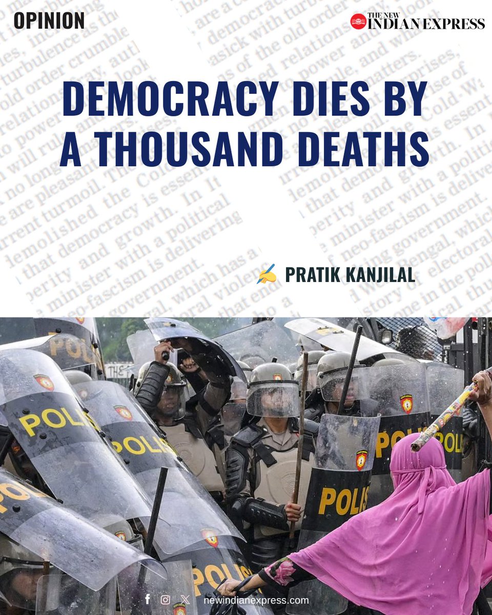 NewIndianXpress's tweet image. #OPINION | In India and many other democracies, there is a growing sense of loss of agency among the masses. They suspect that the decisions which matter are being taken elsewhere, by other people, behind closed doors. The rise of #China has demolished the Cold War era’s claim