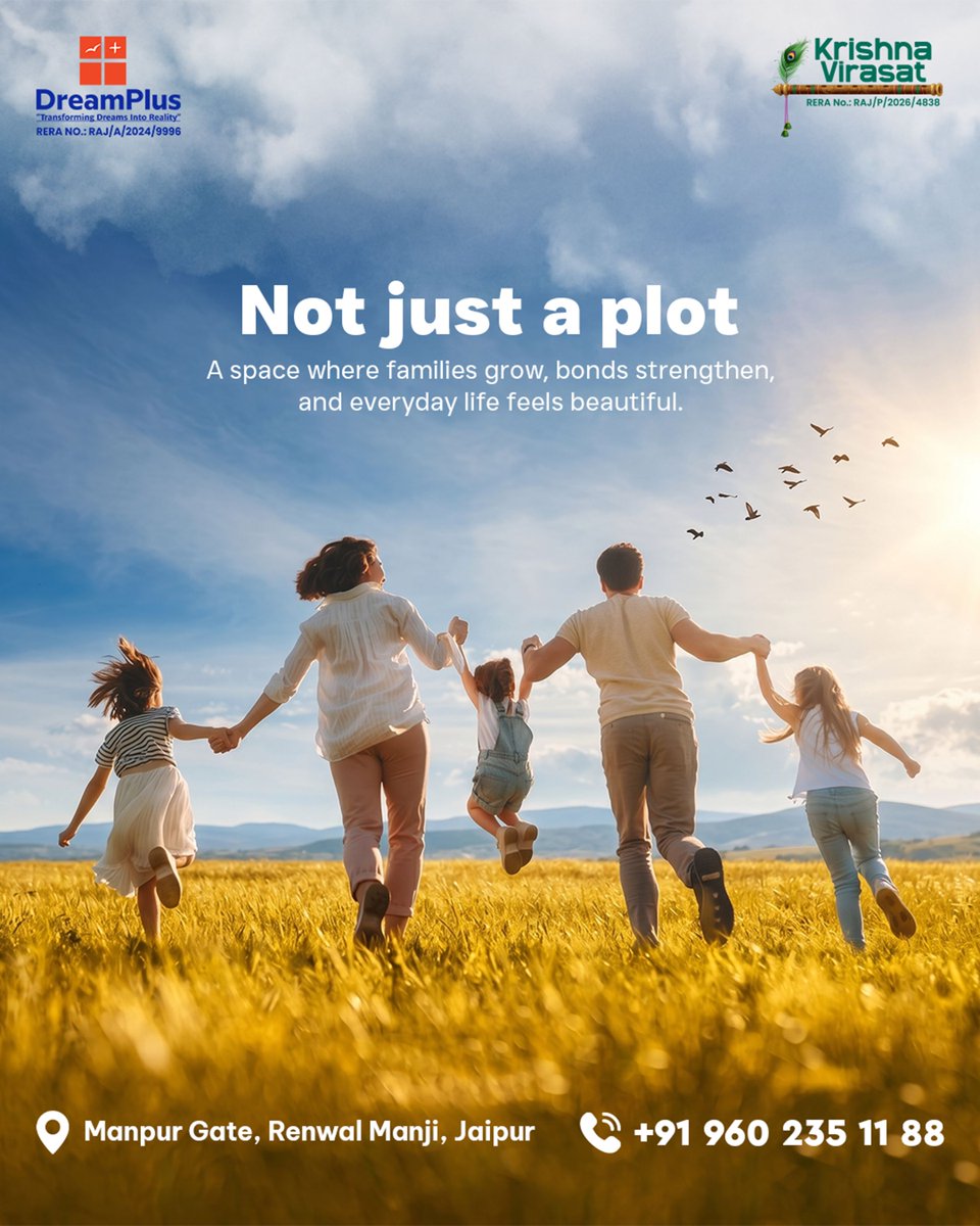 dreamplusjaipur's tweet image. Not just a plot… it’s where your story begins. 🌿
Build a life filled with happiness, growth, and togetherness at a place you’ll truly call home.

📍 Manpur Gate, Renwal Manji, Jaipur
📞 +91 9602351188
✅ JDA Approved &amp;amp; RERA Registered

#DreamHome #RealEstateIndia #JaipurLiving