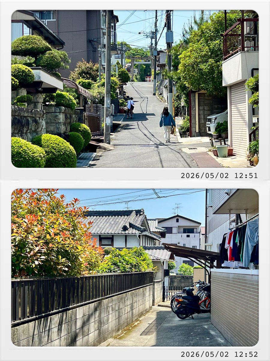 twincities2026's tweet photo. 大阪郊外の路地裏散策。不思議なスポットで、静かな驚きに出会う。Touring the hidden alleys and mystery spots of Osaka suburbs. 🌿 #大阪散策 #路地裏 #OsakaLife https://t.co/no5oaJikDo