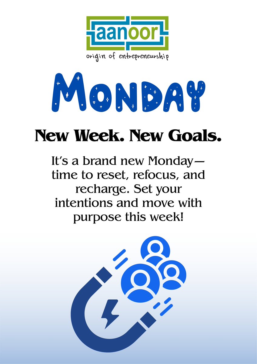 AanoorGlobal's tweet image. Monday isn’t the start of the grind—it’s the start of new opportunities.
Build smarter. Lead stronger. Execute faster.
Every decision you make today shapes your business tomorrow. 📈
#MondayMotivation #EntrepreneurLife #BusinessMindset #Leadership #StartupLife #SuccessDriven