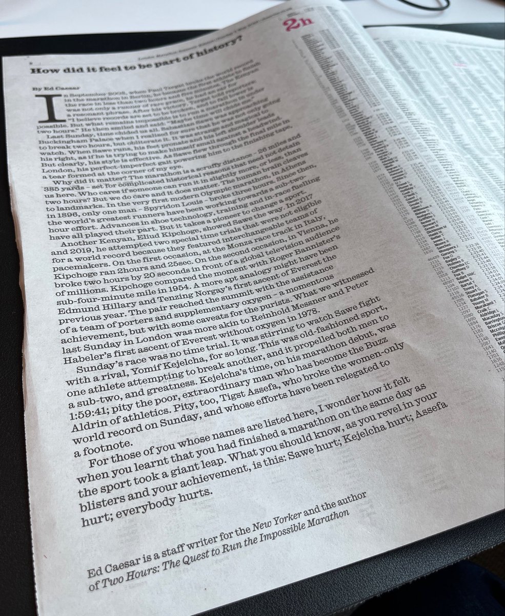 mrabutler's tweet photo. Did you finish the 2026 London Marathon?

If you did, you will be named in a 48-page souvenir supplement in tomorrow’s @ObserverUK – name, time, and bib number all listed – pick up a copy tomorrow 🗞️ https://t.co/Pi1rSGauYe