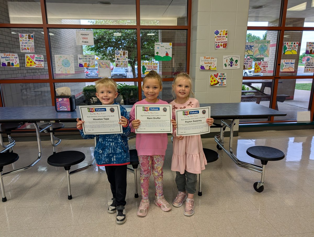 BrightElSchool's tweet photo. 🐾👏 Congratulations to our K–2 April Students of the Month! 👏🐾
We are proud of your hard work, positive attitudes, and for showing our CORE values each day. Keep it up!
#WatchSunmanDearborn https://t.co/vdtNfGWg35