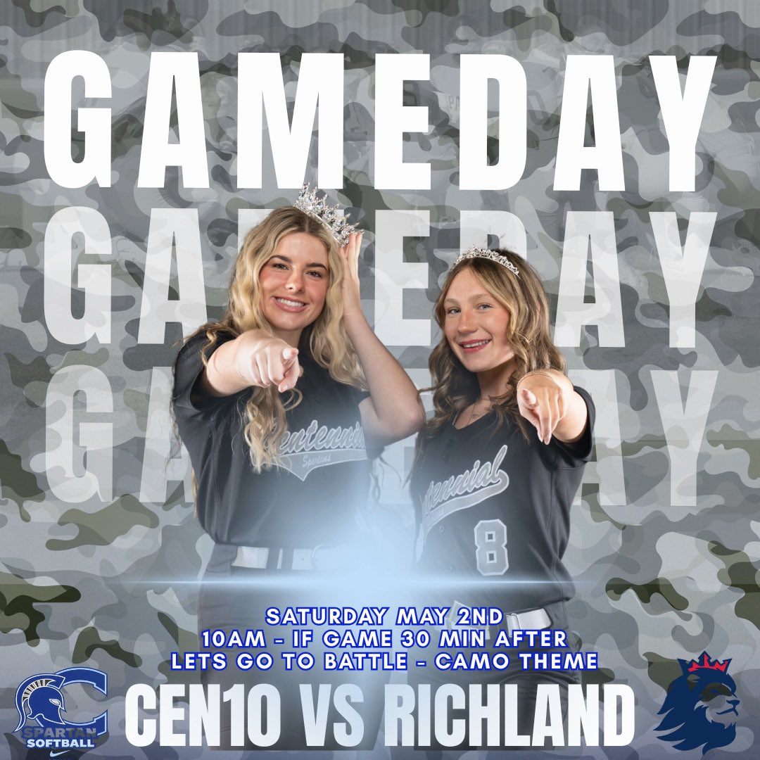 CHSSpartanSB's tweet photo. 🥎 GAME DAY 🥎

Spartan Nation… we need you.
Be there. Be loud. Be ALL IN.

TODAY WE RESPOND.

⏰ 10:00 AM – Game 2
⏱️ Game 3 – 30 minutes after 

Win the moment.
Play OUR game.
Be where your feet are.

#SpartanFam #ECNE #CEN10 #GATA 💙🔥

@BurlesonSports 
@CHSSpartans 

@AvaEllis59 
@LexieArthur2026