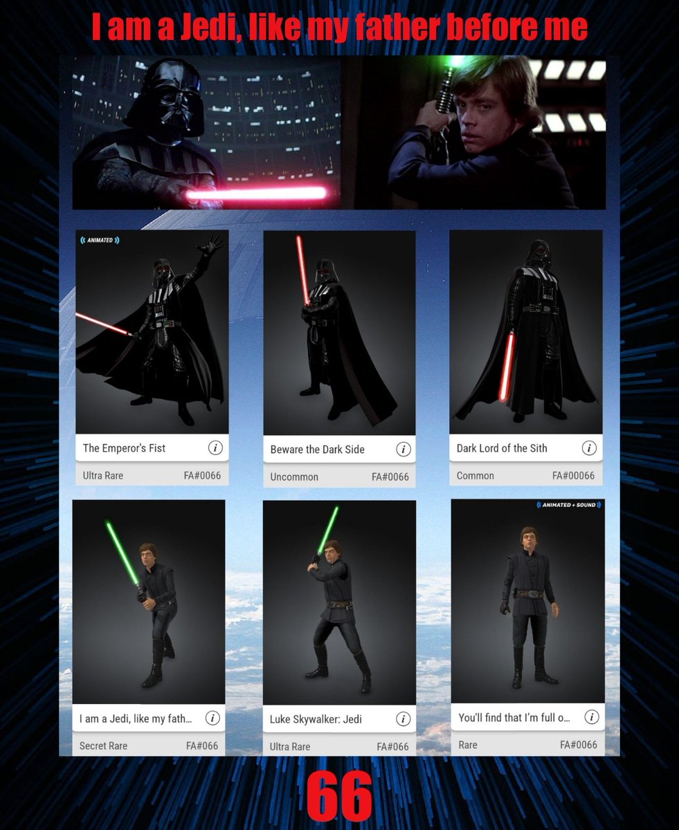 cleverjerk21's tweet photo. Skywalker - Mint 66 π
@veve_official @starwars @Disney
#digitalcollectibles #minthunter
#MTFBWY #ForTheEmpire
Committed to collecting Star Wars π https://t.co/MnQnKdgxJE