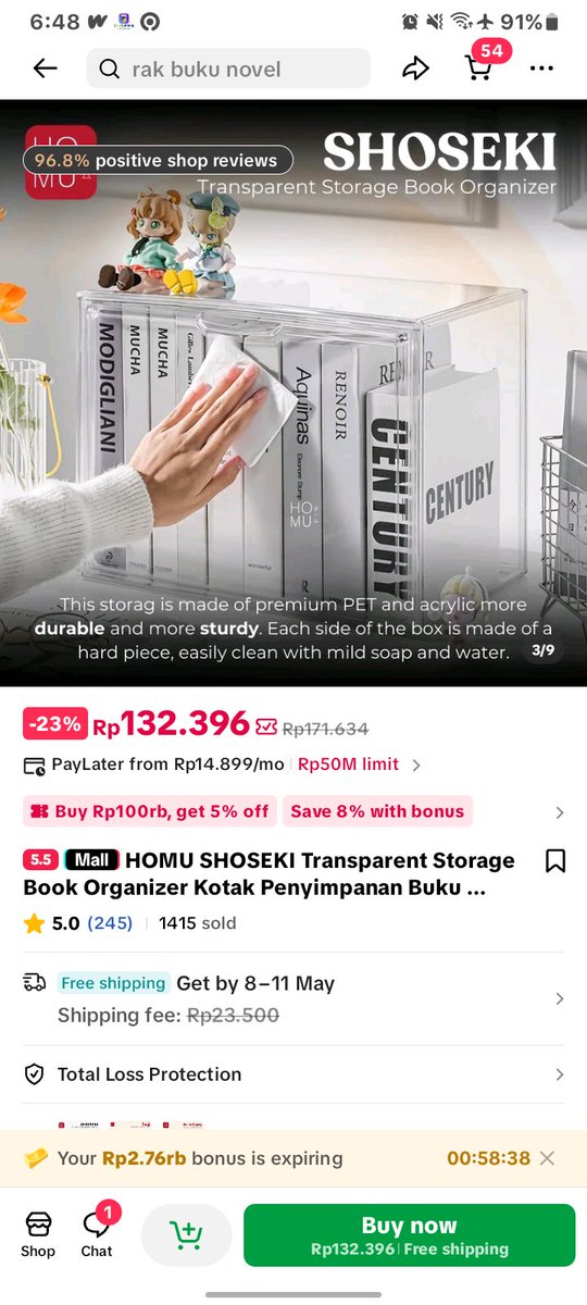 annaradisaa's tweet photo. @beaugarconbae ini bkn di shopee sih. tp aku pngn punya rak buku dan isinyaaa.. makasih banyak giveaway nya kak 🫶 https://t.co/3RP1a7VpJM