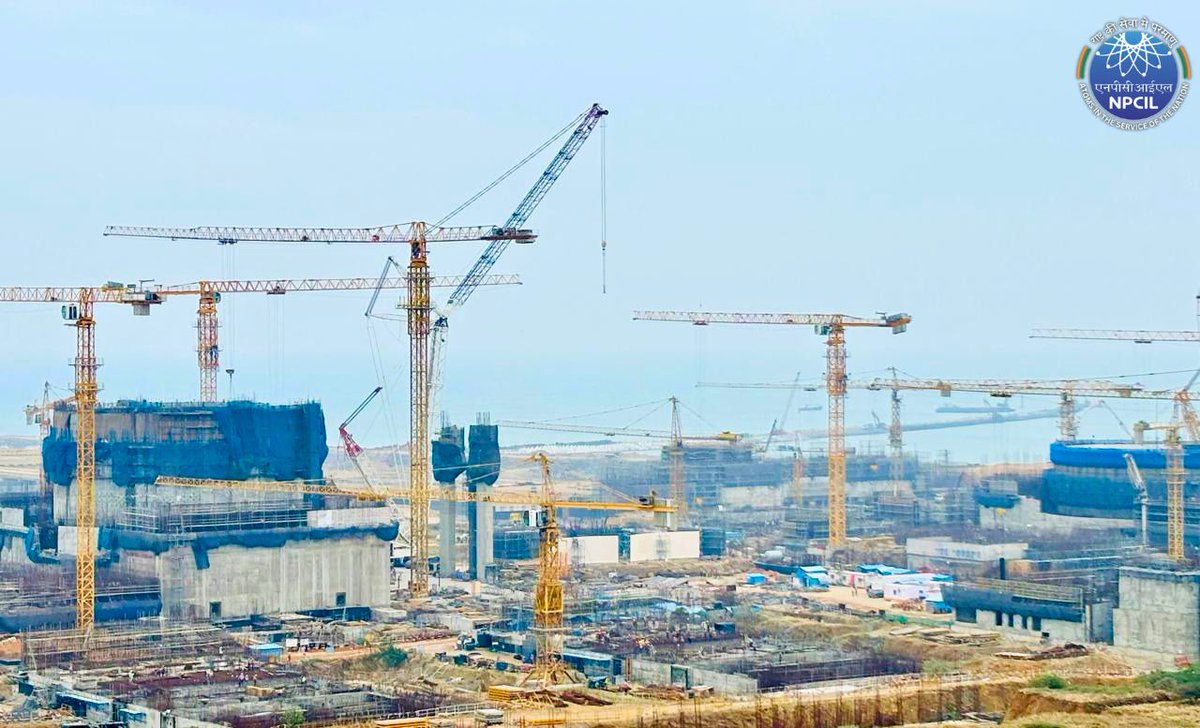 NpcilOfficial's tweet photo. कुडनकुलम में ऐतिहासिक प्रगति 
Landmark Progress at Kudankulam

India’s nuclear energy programme achieves another decisive milestone.

Atomic Energy Regulatory Board (AERB) has accorded permission for Major Equipment Erection at Units 5 & 6 of Kudankulam Nuclear Power Project (KKNPP).

This enables Nuclear Power Corporation of India Limited (NPCIL) to move ahead with installation of critical systems including Reactor Pressure Vessel, Steam Generators and Coolant Pumps, bringing the project closer to realization.

The approval followed from comprehensive multi-tier safety reviews by AERB, reaffirming adherence to stringent national regulations and global benchmarks, including IAEA standards.

Kudankulam Units 5 & 6 stand as a testament to India’s commitment to safe, clean and reliable nuclear power, driving energy security and sustainable growth.

@PMOIndia @DrJitendraSingh  @DAEIndia 

#NPCIL #Kudankulam #NuclearEnergy #CleanEnergy #EnergySecurity #ViksitBharat #PoweringIndia