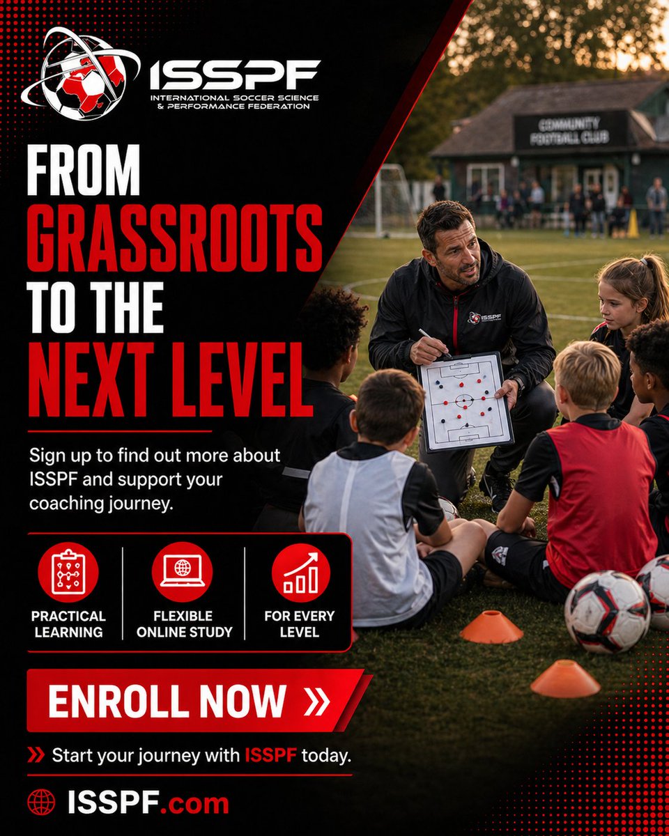 ISSPFed's tweet photo. ⚽️🚨 Ready to level up your coaching game?
Advance your skills, sharpen your strategy, and coach with confidence at https://t.co/ijkhWfjKbA.

#CoachBetter https://t.co/U4Lg4uNJFs