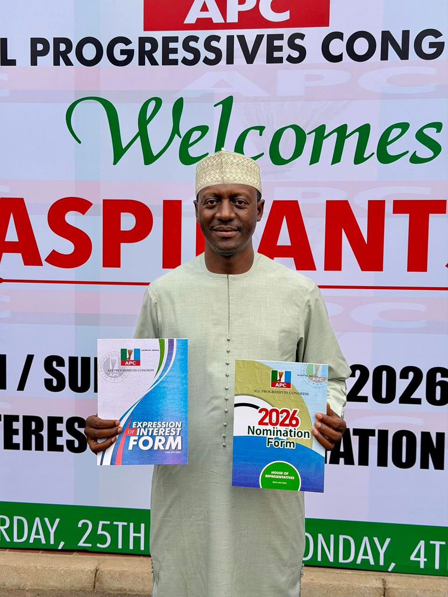imerm_jr's tweet photo. My uncle!!! 🤍✨

Has officially picked up his nomination forms to represent the good people of Taraba in the House of Representatives.

Sanusi Galadima has obtained his Expression of Interest and Nomination Forms to contest for the Gashaka, Kurmi & Sardauna Federal Constituency.

A proud moment for our family  may Allah grant him success and guide him on this journey. 🙏✨