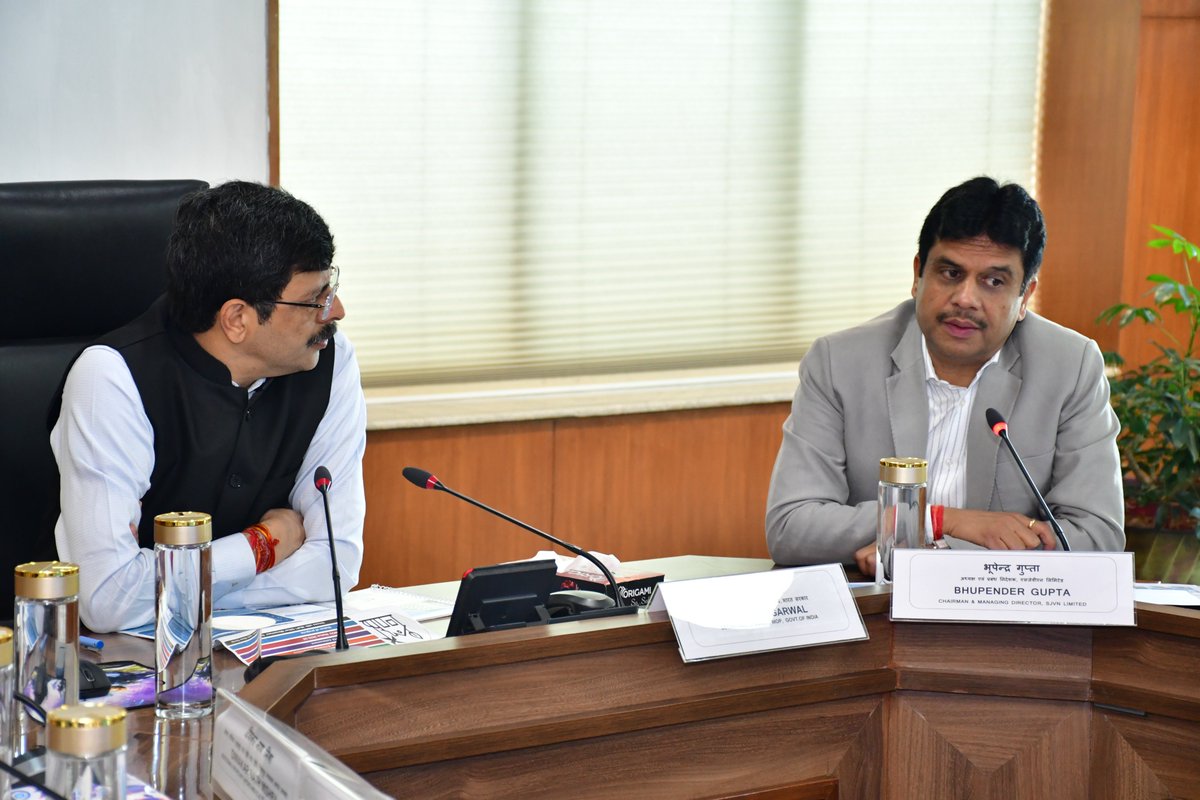 Sh. Bhupender Gupta, CMD, SJVN, Sh. Ajay Kumar Sharma, Director ...