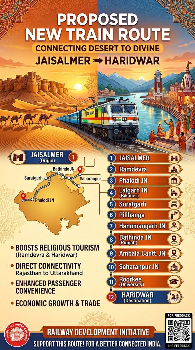 <a href="/rdrarailways/">RamdevraRailways Unofficial</a> <a href="/RailMinIndia/">Ministry of Railways</a> <a href="/rdrarailways/">RamdevraRailways Unofficial</a> <a href="/RailwayR94982/">Jaisalmer Railway Unofficial</a>